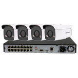 Hikvision 4 million monitor HD set, outdoor four way full color night vision Poe commercial all-in-one