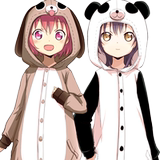 Moeyu absolutely cute zone swaying lilies surrounding clothes quadratic men's and women's home clothes anime one-piece pajamas winter