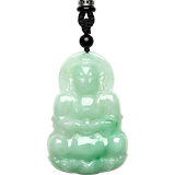 Zhou Liufu jewelry jadeite pendants for men and women genuine natural jadeite Guanyin pendants good gift fc045541