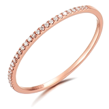 Yongjitai K Gold Ring 18K Rose Gold Ring 18K group diamond ring for women