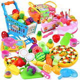 Children's family toy 1-2-3-6 years old 7 babies happy simulation vegetables cut fruits cut girls