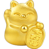 Zhou Shengsheng Gold Pendant full gold Charme Zhaocai cat transfer bead 89164c pricing