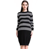 European and American nursing clothes sweater for going out, pregnant women's dress, knitwear, long sleeve, autumn and winter, medium and long bottomed skirt, professional dress