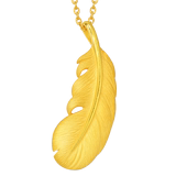 Zhou Shengjin, Zhu Zhengting speaks for love secret words series feather Gold Pendant 86820p