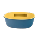 Water leaking basket, double layer plastic water draining basket, multifunctional kitchen basin, fruit basket, vegetable basin, living room, household creativity
