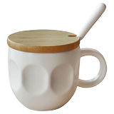 Nameless ceramic mark cup with cover spoon coffee cup couple cup Nordic ins office men's and women's water cups