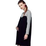 Happy house Maternity Nursing Dress Medium Length 2020 new splicing skirt fashion elastic loose maternity dress