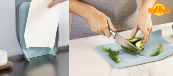 这个可折叠砧板除了切菜居然还能洗菜