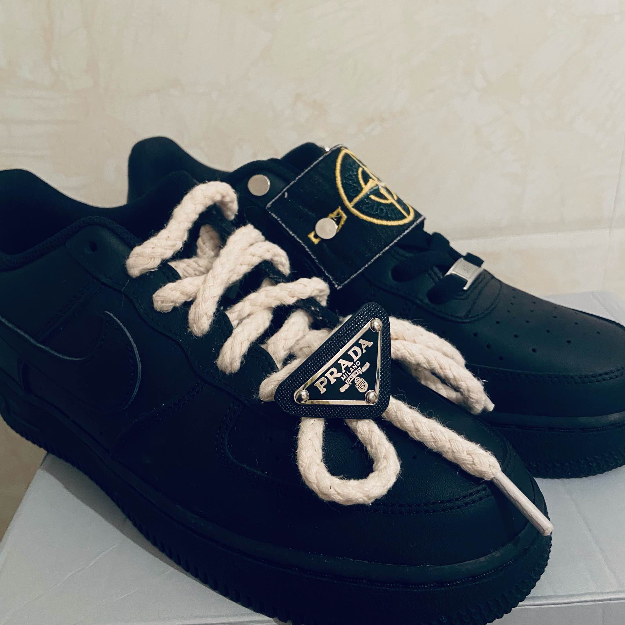 nikeairforceaf1空军一号纯黑全黑低帮男女休闲板鞋314192009