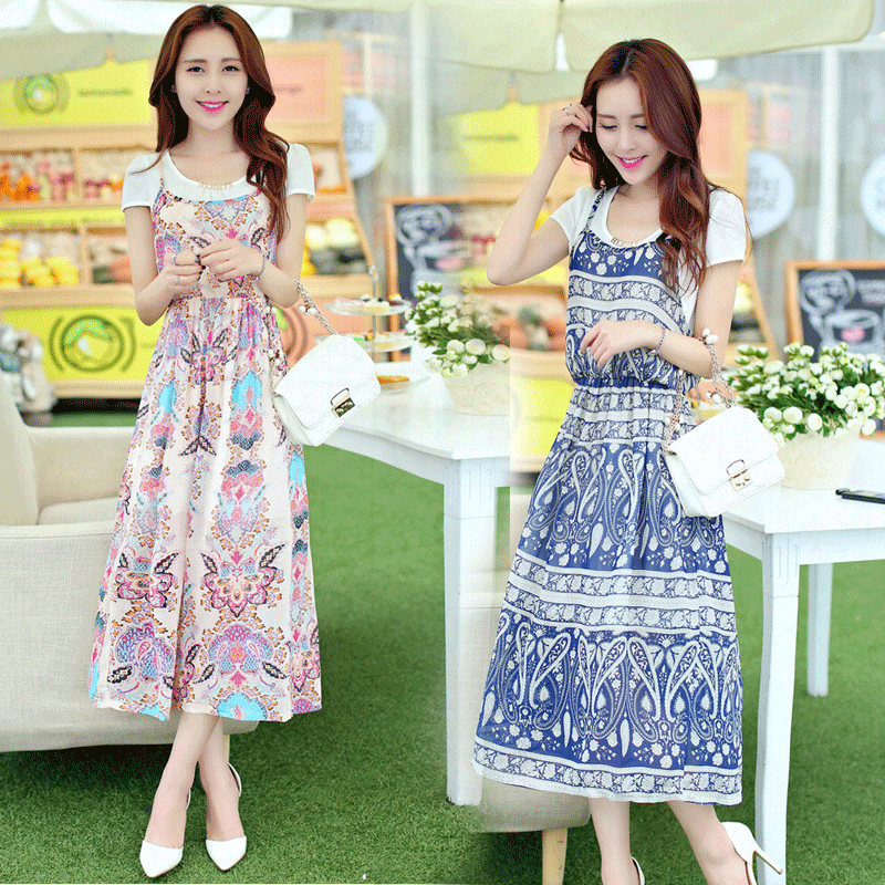 其实,低胸的吊带裙能一瞬将上围