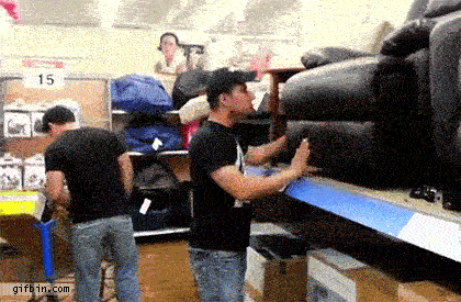 爆笑gif:萌妹子的马尾辫原来是这么用