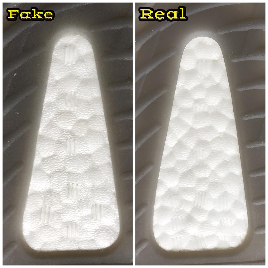 真假yeezy 灰橙 2.0 对比