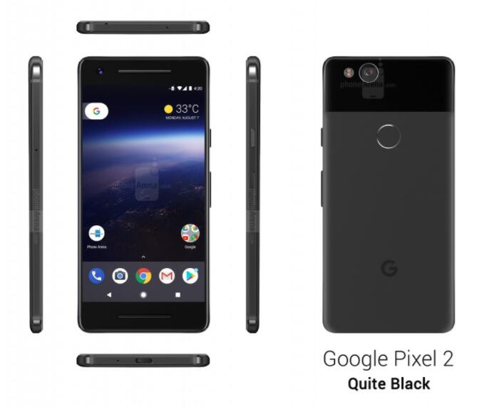谷歌Pixel 2渲染图出..