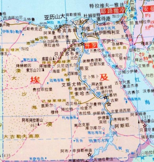 现代的埃及地图    《刺客信条:起源》将在今年10月27号正