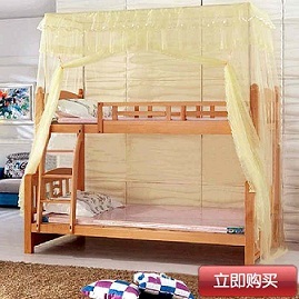 子母床连体通用蚊帐