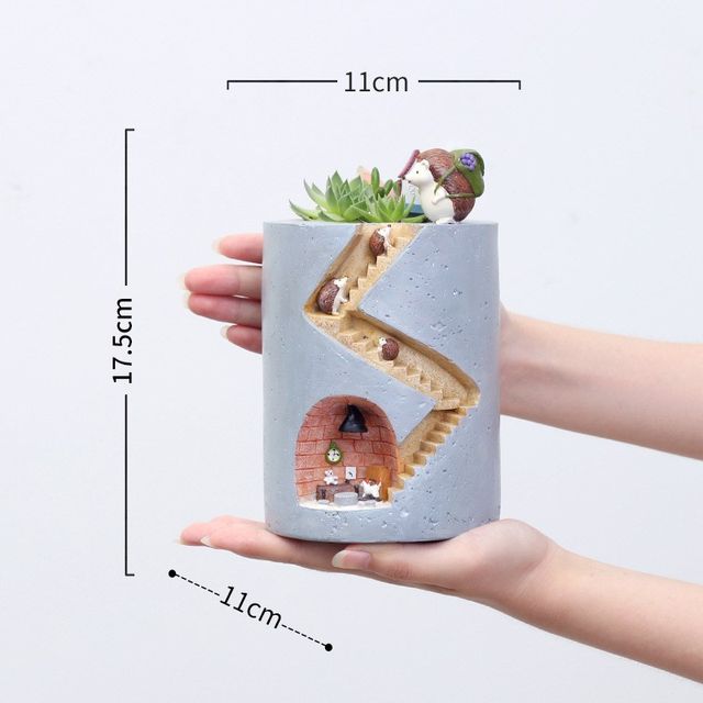 
If creative resin succulent water home gardening flower pot home decoration hedgehog potted tabletop flower pot
