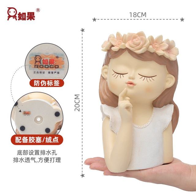 
Modern simple desktop fairy resin succulent flower pot container wholesale gardening landscape flower pot home balcony device