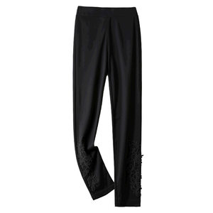 M2 women's brand discount pencil pants spring and autumn thin elasticity versatile high -waisted high -waisted loose large size leisure pants children
