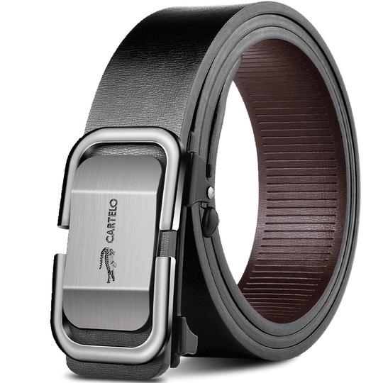 Cintura In Vera Pelle Senza Fibbia | Per Uomo | Larghezze 2.4-3.8cm | Design Elegante E Versatile - Foto 9