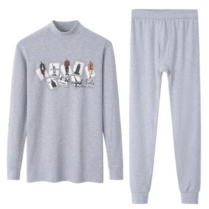 Teenagers warm underwear pure cotton thin children's autumn clothes autumn trousers pack men's junior high school high school students cotton sweater
