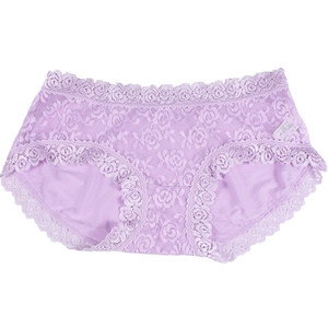 3 free shipping color field women's underwear lace 30577 low waist/30578 medium waist flat foot pants sexy solid color
