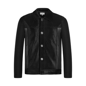 
HW Men's 2026 Autumn and Winter Luxury New Leather Clothes Fashion Slim Tire Cow Leather Sheep Wool Jackets