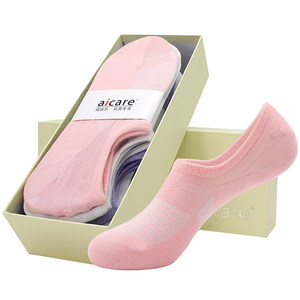 
aicare anti-odor socks for women's boat socks pure cotton summer thin non-slip and non-slip with all cotton women's invisible socks short socks