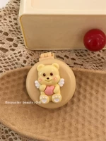 Сливочный медведь круглый розовый
