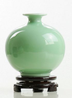 景德镇陶瓷器 名人名家 胡慧中手绘斗彩荷花大口花瓶 送证书底座