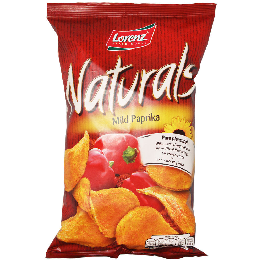 【天猫超市】德国进口 lorenz劳仑兹红椒薯片100g/包 休闲食品