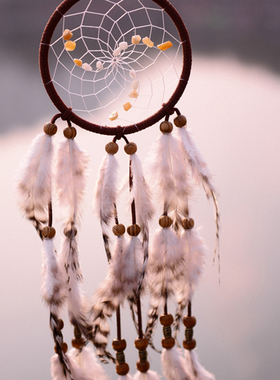 黑色金粉捕梦网 印第安补梦网 汽车挂件 民族风学生礼物家居吊饰