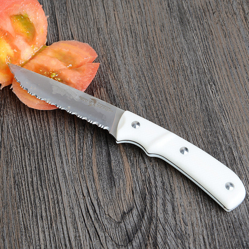 老爹 锯齿形果蔬刀水果刀 不锈钢番茄刀 茄汁刀