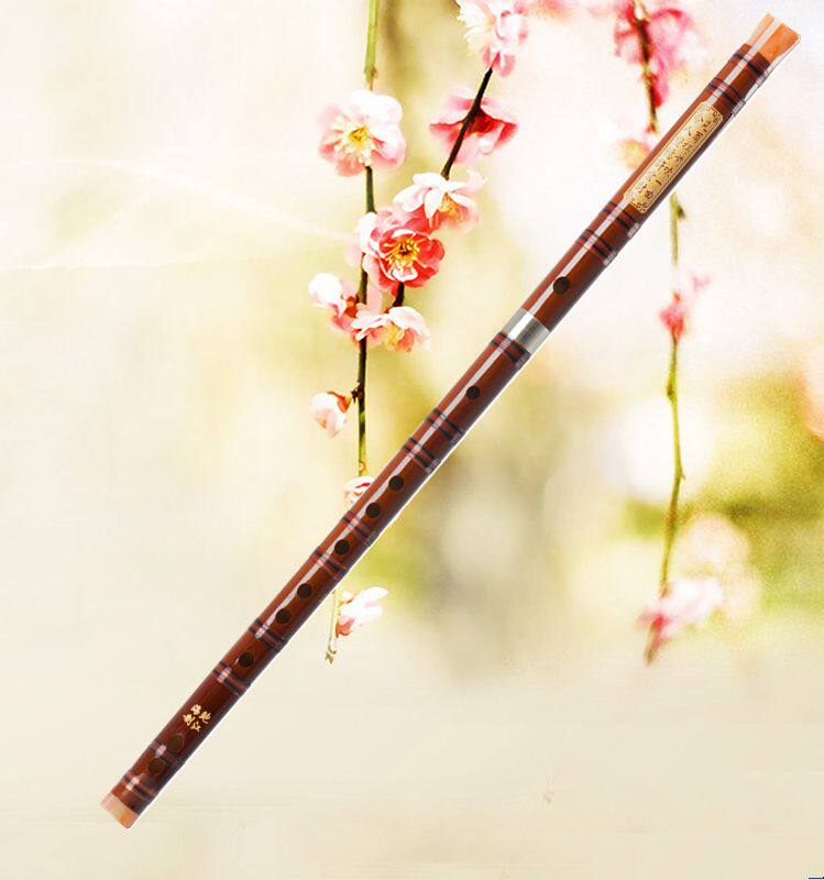 笛子/彩色扎线高档白接铜竹笛/乐器/专业演奏