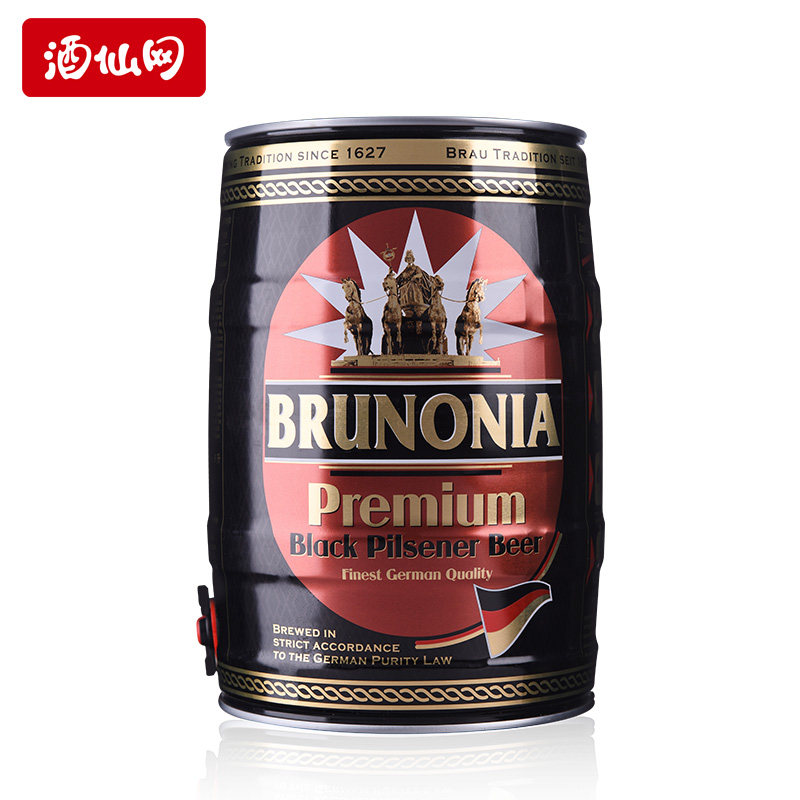 酒仙网德国埃丝伯爵黑啤酒5l原装进口啤酒黑