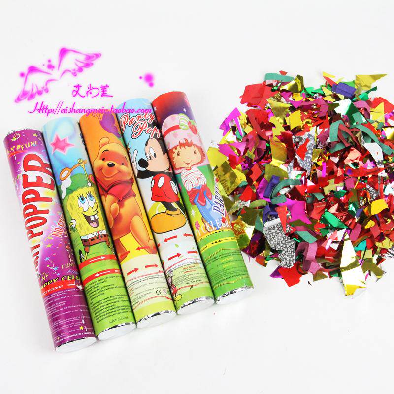 儿童生日派对用品 卡通生日礼炮 宝宝周岁party 礼花筒 拉炮