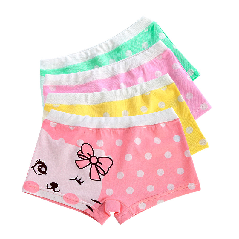 Girls' underwear cotton boxer flat pants 8 children 6 children boxer 10 primary school girls shorts head 12 years old