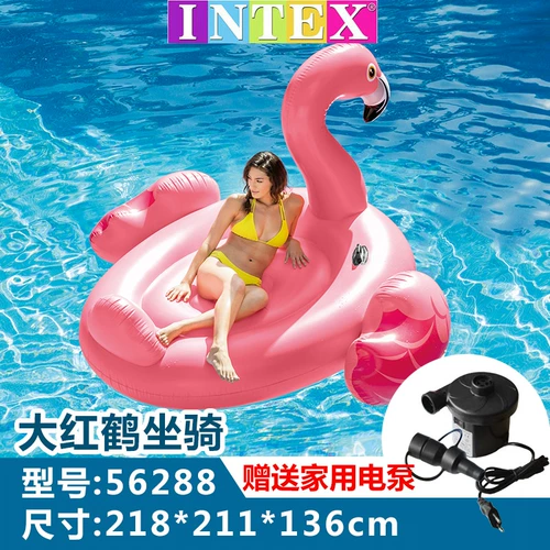 INTEX Водный плавательный круг для взрослых, надувная игрушка, фламинго, увеличенная толщина, единорог