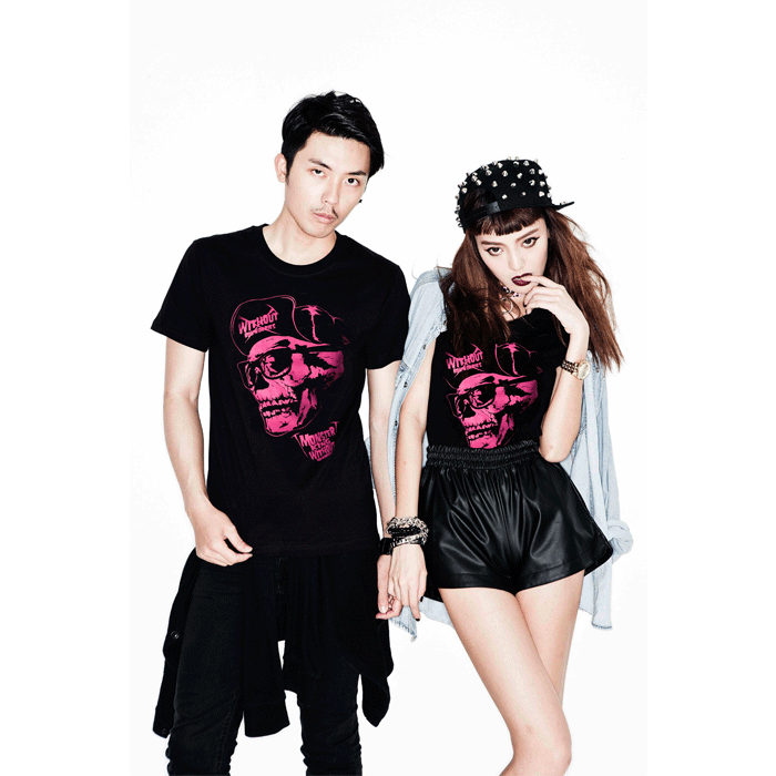 去购买 5,嘻哈朋克风韩版2015夏男女装宽松潮t恤印花涂鸦休闲滑板服大