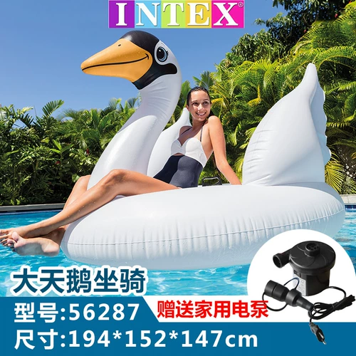 INTEX Водный плавательный круг для взрослых, надувная игрушка, фламинго, увеличенная толщина, единорог