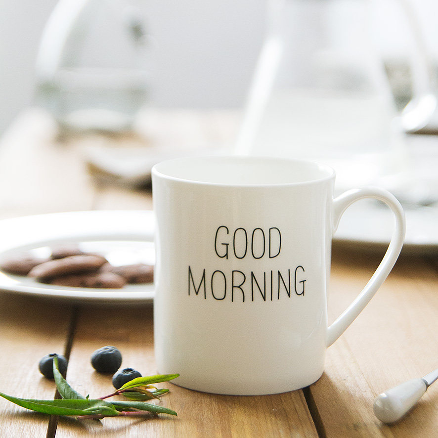 骨瓷 goodmorning系列 马克杯 水杯 陶瓷茶杯
