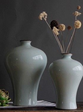 创意客厅简约现代家居软装饰陶瓷器台面插花瓶三件套工艺品摆件设