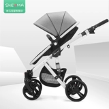 Складная детская коляска с сидением, можно сидеть и лежать, амортизация