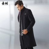 Оригинальное шерстяное шерстяное пальто, длинный плащ для отдыха, 2018, китайский стиль, средней длины