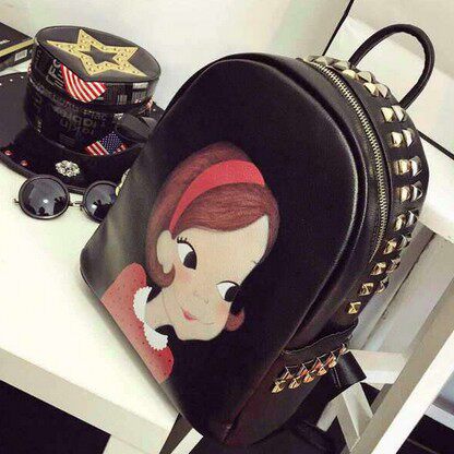 2015早春新款韩国陆心媛同款小女孩头像印花