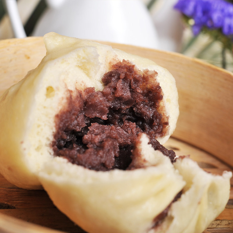 扬州五亭豆沙包老字号扬州特产速冻包子早餐