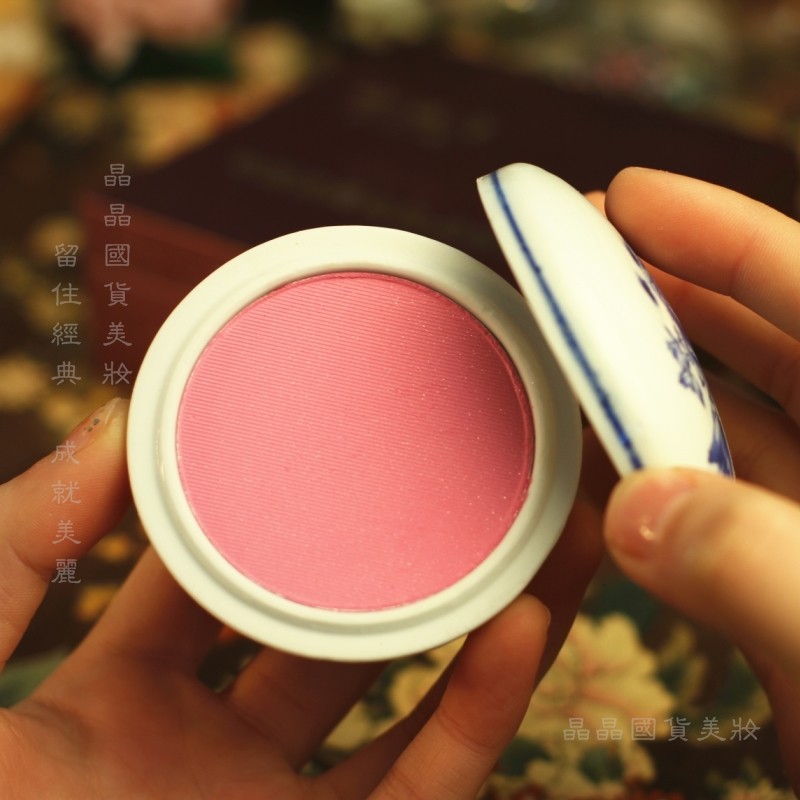 谢馥春正品胭脂青花瓷牡丹胭脂水粉腮红粉哑光经典国货彩妆化妆品