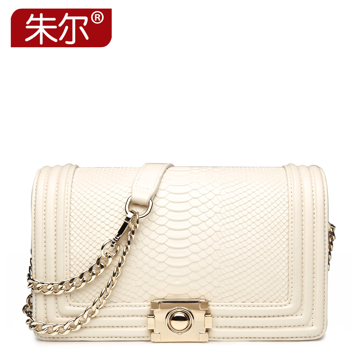 朱尔新款欧美时尚牛皮女包链条包女单肩小包斜挎跨小香风女士包包