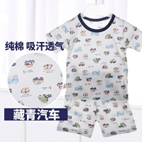 Детская летняя тонкая пижама для мальчиков, детский хлопковый комплект, короткий рукав