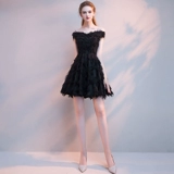 Черное вечернее платье, летняя короткая юбка, подходит для подростков