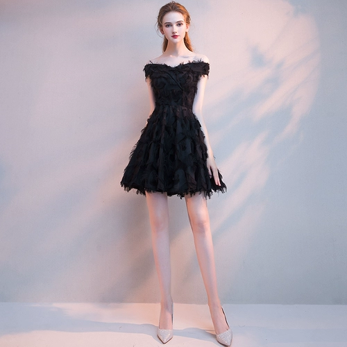 Черное вечернее платье, летняя короткая юбка, подходит для подростков